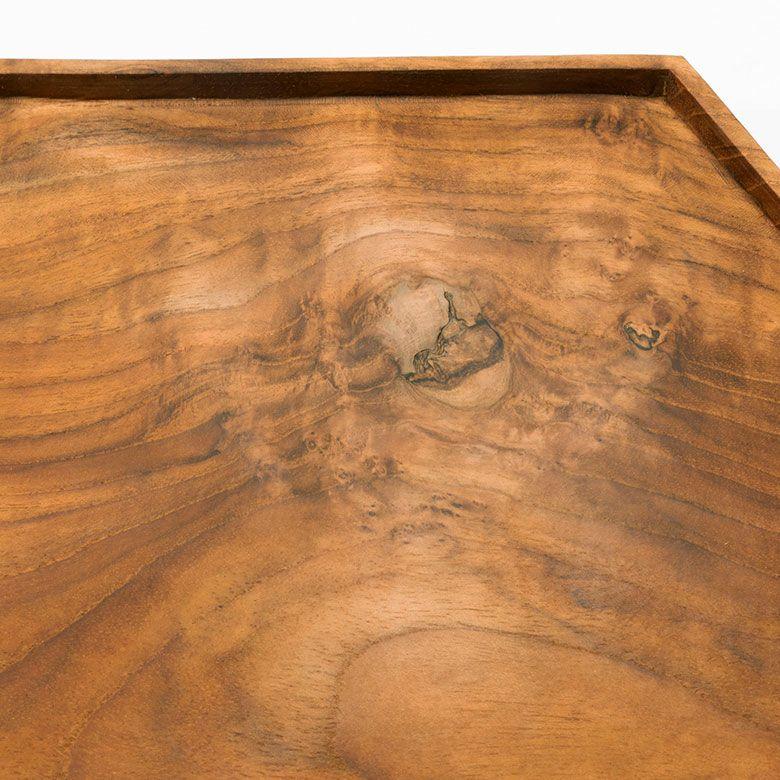 お盆 トレー おしゃれ 北欧 六角形 Lサイズ トレイ 配膳 ランチョンマット カフェ 天然木 木製 シンプル　持ち手 ワンプレート キッチントレー 西海岸 14284 |  | 15