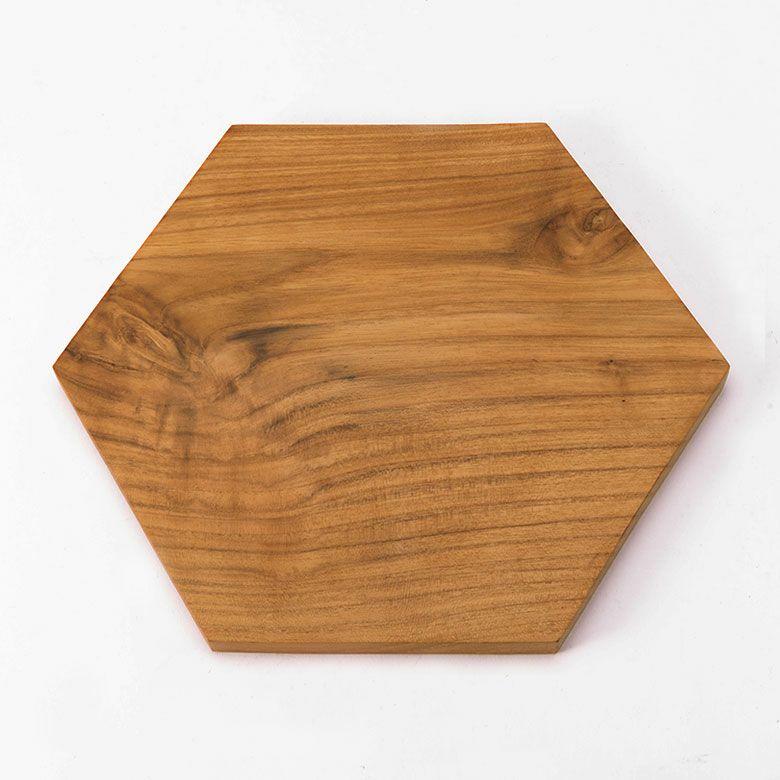 お盆 トレー おしゃれ 北欧 六角形 Mサイズ トレイ 配膳 ランチョンマット カフェ 天然木 木製 シンプル　持ち手 ワンプレート キッチントレー 西海岸 14285 |  | 13