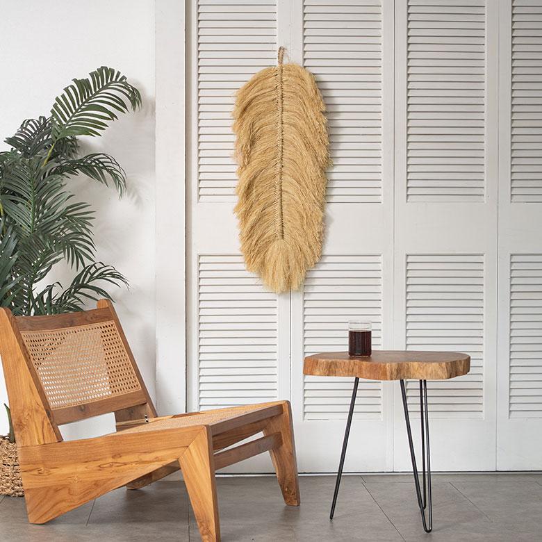 壁飾り ウォールデコ インテリア 壁掛け おしゃれ 壁 バナナリーフ ラフィア 北欧 韓国インテリア シンプル モノトーン デコレーション 飾り付け 西海岸 14295 | ELEMENTS（インテリア） | 10