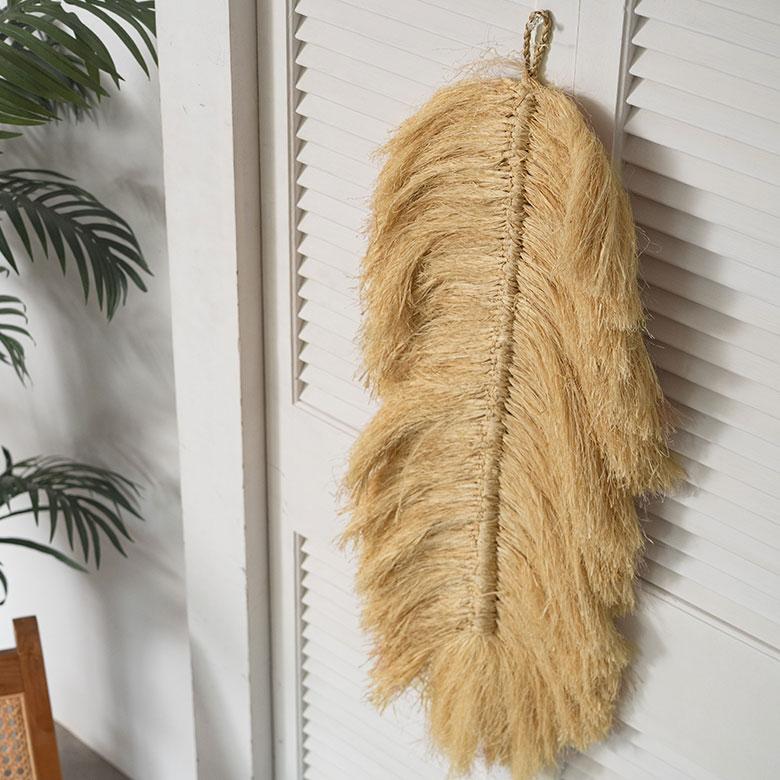 壁飾り ウォールデコ インテリア 壁掛け おしゃれ 壁 バナナリーフ ラフィア 北欧 韓国インテリア シンプル モノトーン デコレーション 飾り付け 西海岸 14295 | ELEMENTS（インテリア） | 12