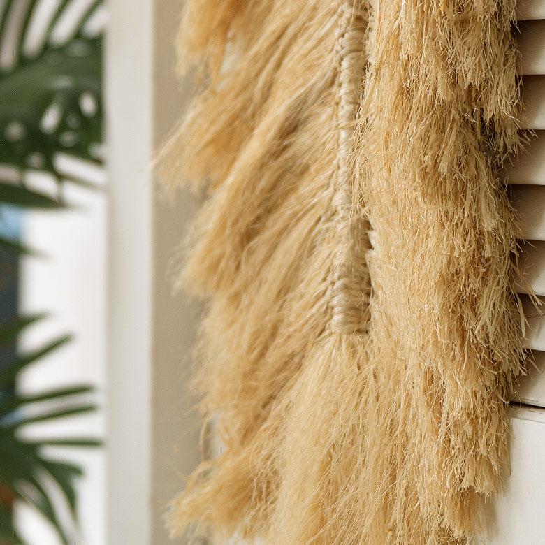 壁飾り ウォールデコ インテリア 壁掛け おしゃれ 壁 バナナリーフ ラフィア 北欧 韓国インテリア シンプル モノトーン デコレーション 飾り付け 西海岸 14295 | ELEMENTS（インテリア） | 02