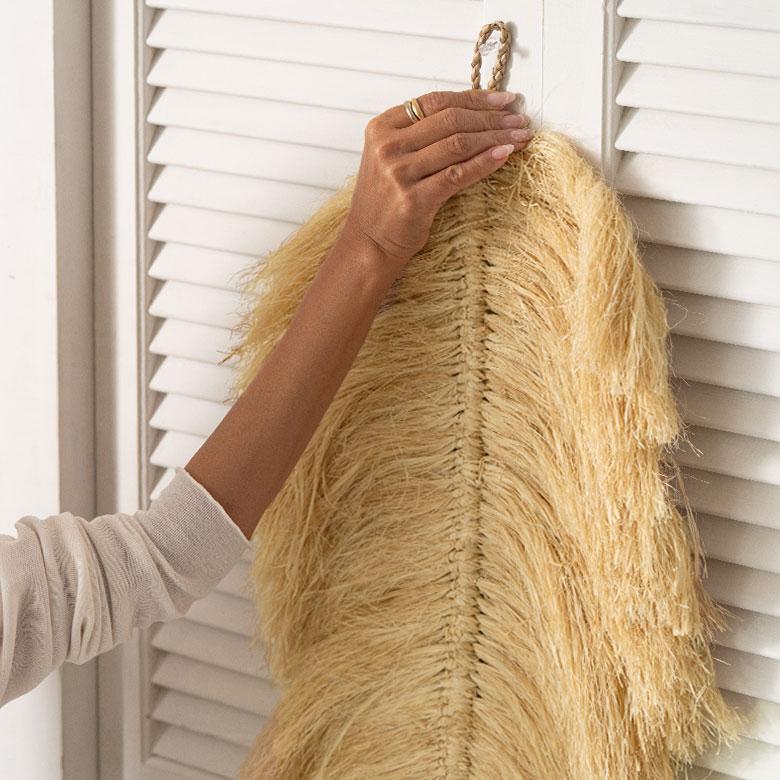 壁飾り ウォールデコ インテリア 壁掛け おしゃれ 壁 バナナリーフ ラフィア 北欧 韓国インテリア シンプル モノトーン デコレーション 飾り付け 西海岸 14295 | ELEMENTS（インテリア） | 07