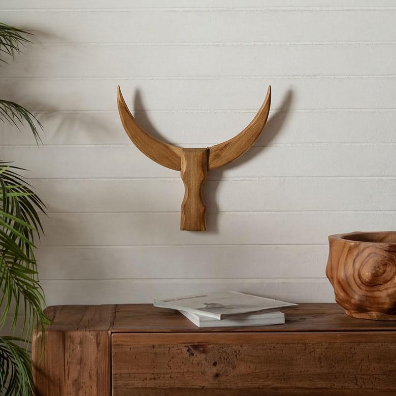 壁飾り ウォールデコ インテリア 壁掛け おしゃれ バッファローホーン 水牛の角 縁起物 北欧 韓国 シンプル モノトーン デコレーション 飾り付け 西海岸 14296 | ELEMENTS（インテリア） | 13