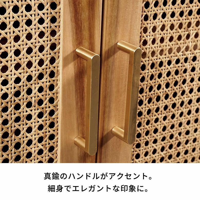 バリ島のサーフコテージにあるような天然チーク無垢材×ラタンメッシュがおしゃれな大型収納コンソールキャビネット(14303) |  | 19