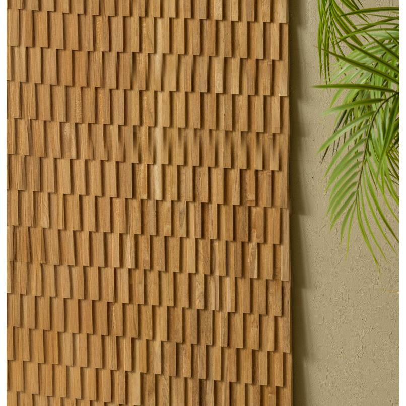 ウッド ウォールパネル 天然木 チーク材 ウッドパネル DIY 壁 内装 壁材 パネル 1枚 木製 簡単 リフォーム おしゃれ 北欧 リゾート インテリア 西海岸 14304-1 | ELEMENTS（インテリア） | 01