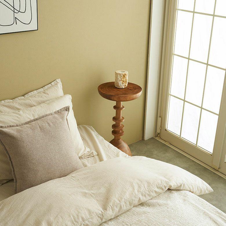 サイドテーブル 木製 丸 天然木 チークウッド スワールウッド ナイトテーブル 完成品 ウッド 無垢 テーブル おしゃれ 北欧 リゾート インテリア 西海岸 14309 | ELEMENTS（インテリア） | 15