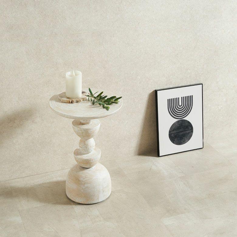 サイドテーブル 木製 丸 天然木 スワールウッド ナイトテーブル スリム 無垢 テーブル ソファ ミニ ウッド おしゃれ 北欧 リゾート インテリア 西海岸 14310 | ELEMENTS（インテリア） | 10