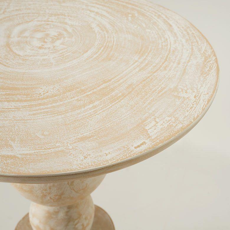 サイドテーブル 木製 丸 天然木 スワールウッド ナイトテーブル スリム 無垢 テーブル ソファ ミニ ウッド おしゃれ 北欧 リゾート インテリア 西海岸 14310 | ELEMENTS（インテリア） | 04