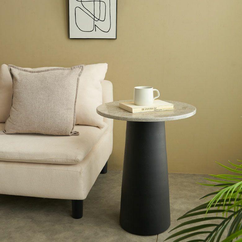 サイドテーブル 大理石 木製 丸 天然木 スワールウッド ナイトテーブル 完成品 ウッド 無垢 ミニ テーブル おしゃれ 北欧 リゾート インテリア 西海岸 14311 | ELEMENTS（インテリア） | 13