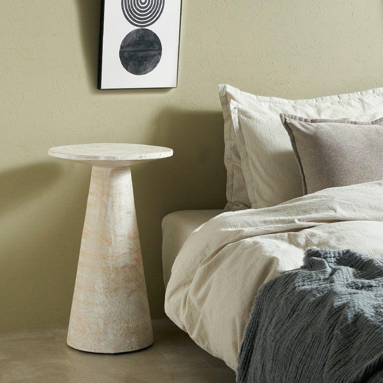 サイドテーブル 木製 丸 天然木 スワールウッド ナイトテーブル スリム 無垢 テーブル ソファ ミニ ウッド おしゃれ 北欧 リゾート インテリア 西海岸 14315 | ELEMENTS（インテリア） | 16