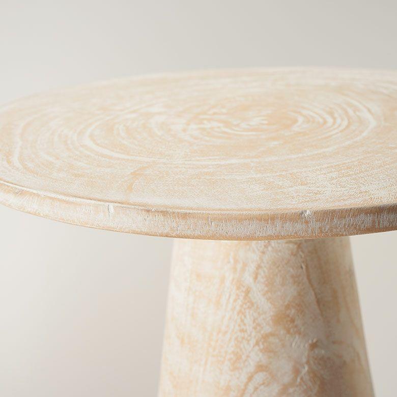 サイドテーブル 木製 丸 天然木 スワールウッド ナイトテーブル スリム 無垢 テーブル ソファ ミニ ウッド おしゃれ 北欧 リゾート インテリア 西海岸 14315 | ELEMENTS（インテリア） | 04