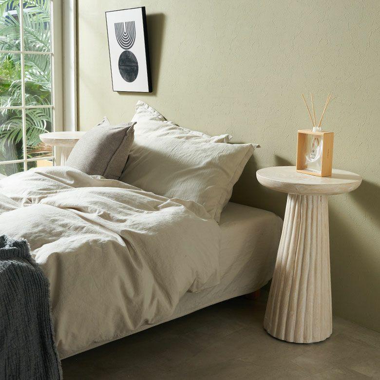 サイドテーブル 木製 丸 天然木 スワールウッド 彫刻 ナイトテーブル スリム 無垢 テーブル ソファ ウッド おしゃれ 北欧 リゾート インテリア 西海岸 14316 | ELEMENTS（インテリア） | 16