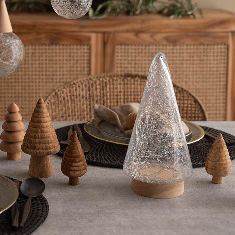 ツリー オブジェ 木製 置物 クリスマス 飾り チーク材 雑貨 天然木 ミニツリー ウッドツリー ディスプレイ おしゃれ 卓上 北欧 リゾート インテリア 14318 | ELEMENTS（インテリア） | 02