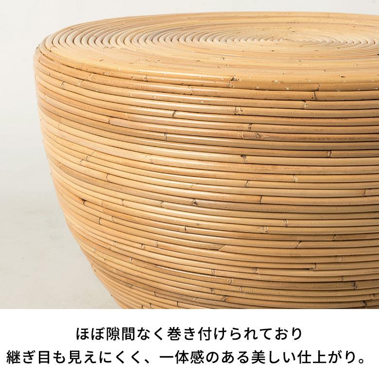 リビングテーブル センターテーブル おしゃれ 丸 円形 丸型 木製 完成品 北欧 韓国 インテリア ラタン ローテーブル 一人暮らし 軽量 ワンルーム 14347 | ELEMENTS（インテリア） | 14