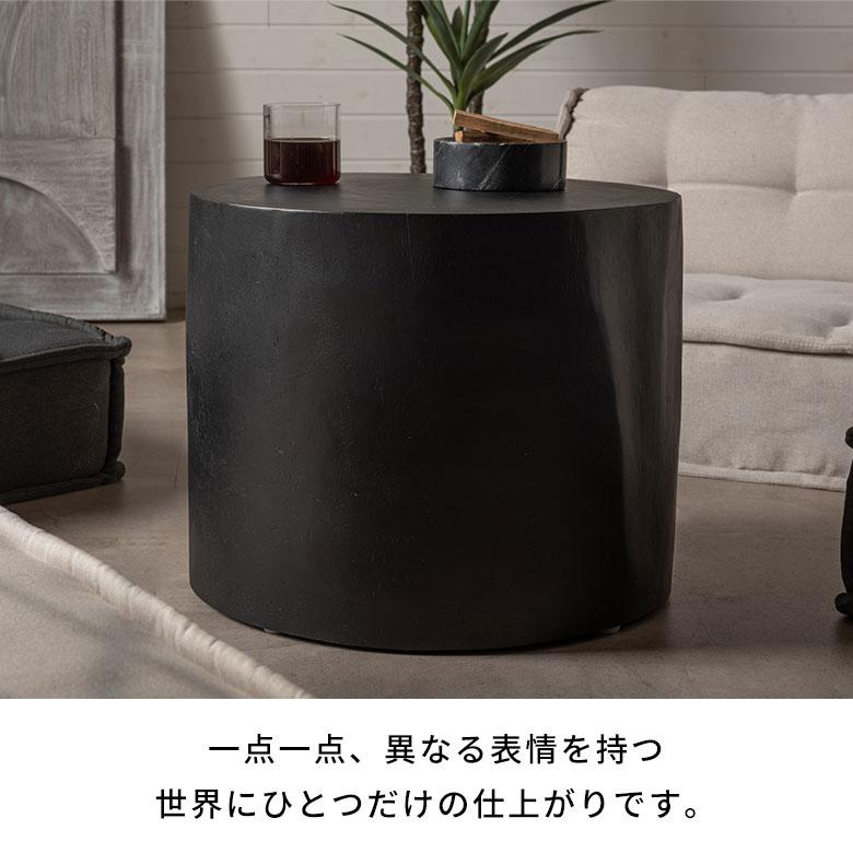 サイドテーブル コーヒーテーブル 丸 木製 黒 丸太 テーブル ローテーブル おしゃれ 小さめ 円形 丸型 天然木 無垢材テーブル 家具 インテリア 西海岸 14357 | ELEMENTS（インテリア） | 05