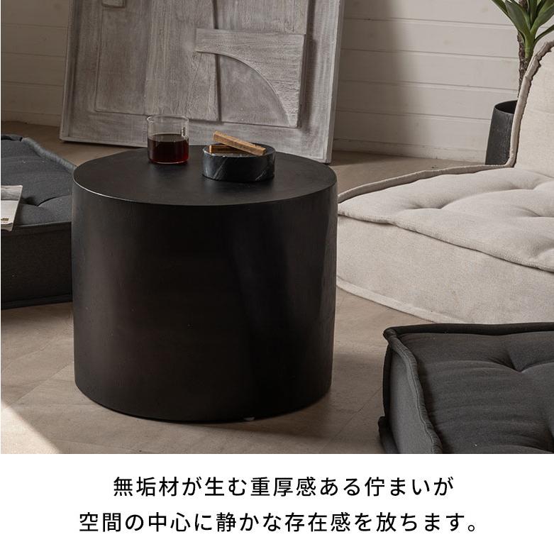 サイドテーブル コーヒーテーブル 丸 木製 黒 丸太 テーブル ローテーブル おしゃれ 小さめ 円形 丸型 天然木 無垢材テーブル 家具 インテリア 西海岸 14357 | ELEMENTS（インテリア） | 07