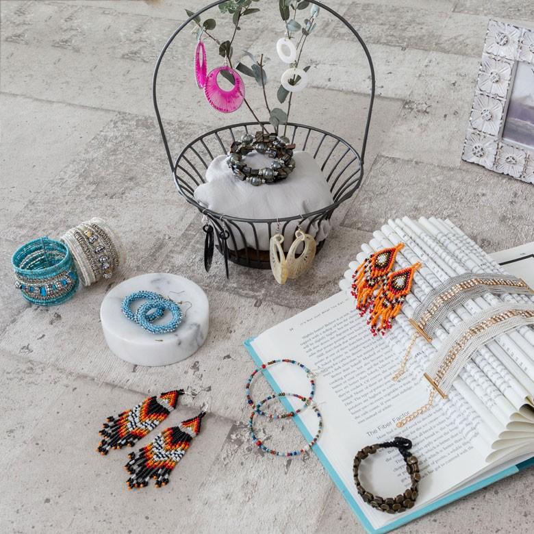 ブレスレット バングル レディース 太め ワンタッチ エスニックビーズ ストーン シンプル ワイド アジアン リゾート バリ アジアン雑貨 1507 | ブランド登録なし | 07