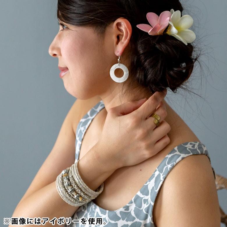 ブレスレット バングル レディース 太め ワンタッチ ビーズ ストーン