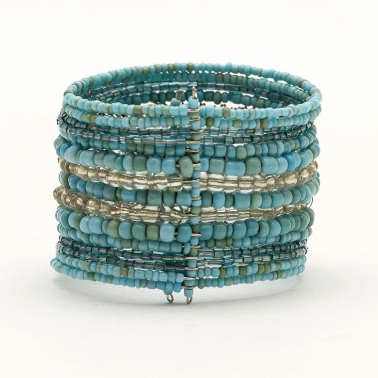 ブレスレット バングル レディース 太め ワンタッチ ビーズ ストーン ターコイズ シンプル ワイド アジアン リゾート バリ アジアン雑貨 エスニック 1509 | ブランド登録なし | 08