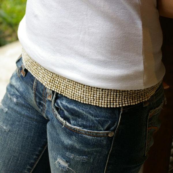 アジアン雑貨カラービーズのゴムベルト アジア工房 180 | ブランド登録なし