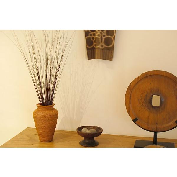 フラワーベース アートプランツベース 造花 アートプランツ 花瓶 花器 鉢 フェイクグリーン 円形 丸い バスケット アジア工房 2002 | ブランド登録なし | 01