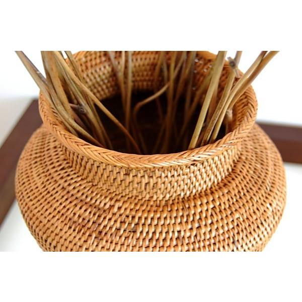 フラワーベース アートプランツベース 造花 アートプランツ 花瓶 花器 鉢 フェイクグリーン 円形 丸い バスケット アジア工房 2002 | ブランド登録なし | 02