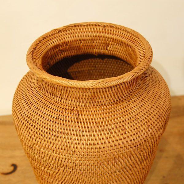 フラワーベース アートプランツベース 造花 アートプランツ 花瓶 花器 鉢 フェイクグリーン 円形 丸い バスケット アジア工房 2002 | ブランド登録なし | 03