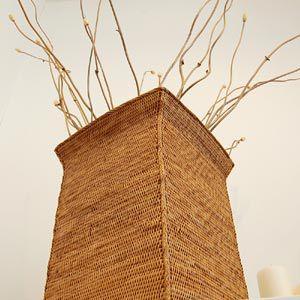 フラワーベース アートプランツベース 造花 アートプランツ 花瓶 花器 鉢 フェイクグリーン 円形 丸い バスケット アジア工房 2004 | ブランド登録なし | 02