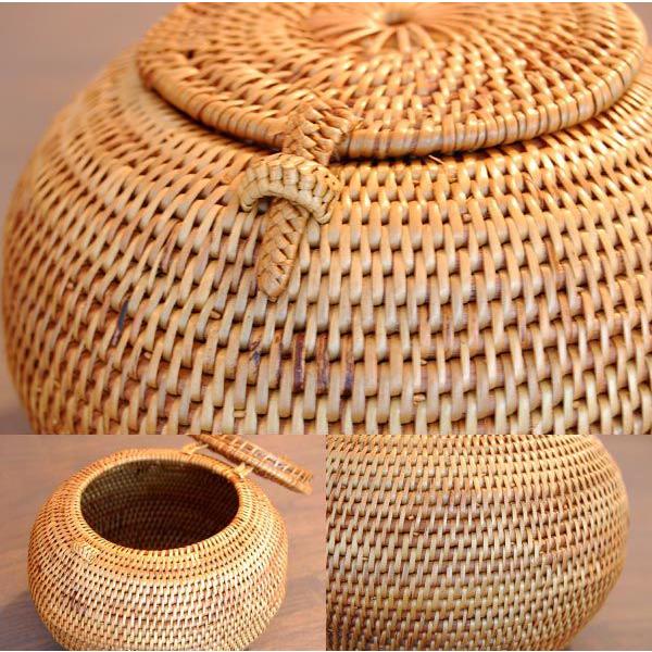 アジアン雑貨 アタ製ボール型小物入れ Ｌサイズ アジア工房 2117 | ブランド登録なし | 03