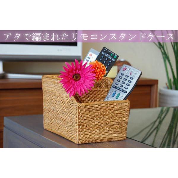 アジアン雑貨 アタ製スロープ型スタンド4分割収納ケース Cタイプ アジア工房 2302 | ブランド登録なし | 01