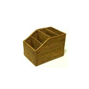 アジアン雑貨 アタ製スロープ型スタンド4分割収納ケース Cタイプ アジア工房 2302 | ブランド登録なし | 02