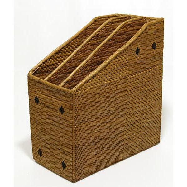 アジアン雑貨 アタ製ファイルスタンド 間仕切りあり アジア工房 23 | ブランド登録なし | 03