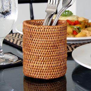 アジアン雑貨 アタ カトラリーケース 筒型 スタンドケース S アジア工房 2401 | ブランド登録なし