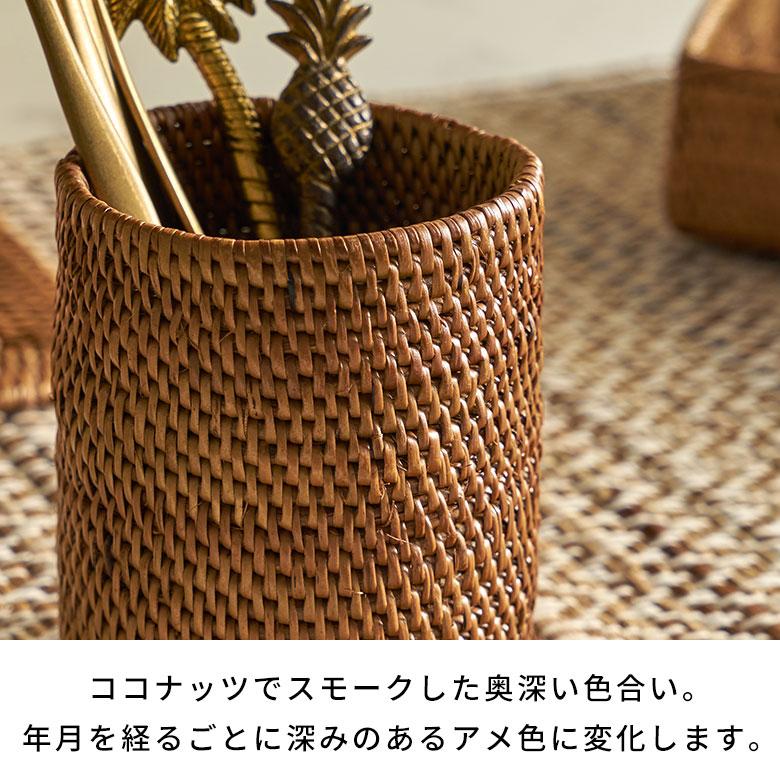 アジアン雑貨 アタ カトラリーケース 筒型 スタンドケース S アジア工房 2401 | ブランド登録なし | 03