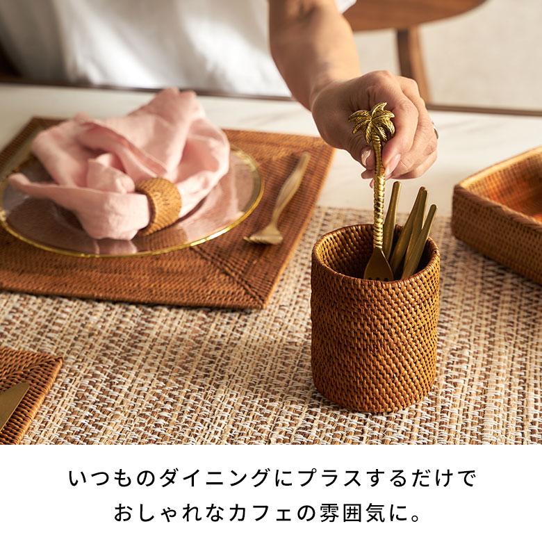 アジアン雑貨 アタ カトラリーケース 筒型 スタンドケース S アジア工房 2401 | ブランド登録なし | 07
