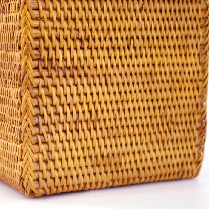 アタで編まれた四角い収納ボックス Aタイプ アジア工房 2411 | ブランド登録なし | 03