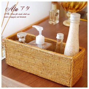 アジアン雑貨 アタ製収納ボックス 長方形 Cタイプ アジア工房 2413 | ブランド登録なし | 01