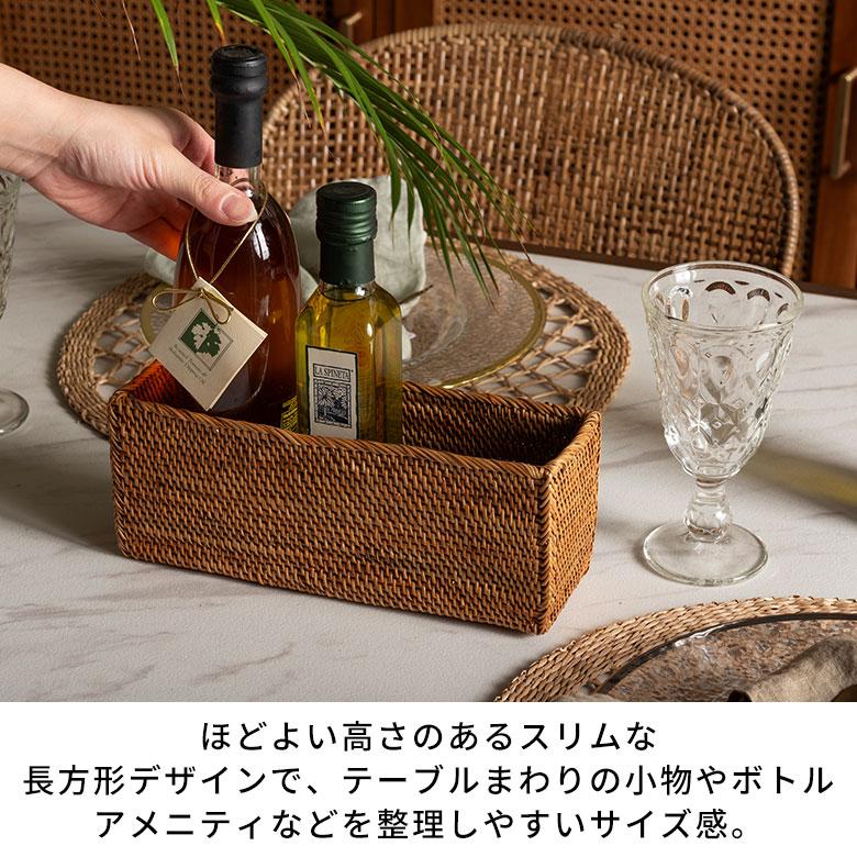 アジアン雑貨 アタ製収納ボックス 長方形 Cタイプ アジア工房 2413 | ブランド登録なし | 05