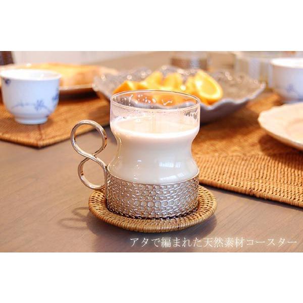 アジアン雑貨アタ製バンク型コースター ラウンドタイプ アジア工房 2512 | ブランド登録なし | 01