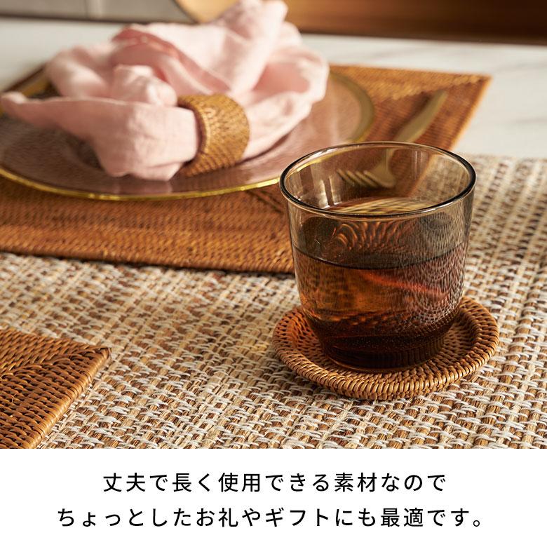 アジアン雑貨アタ製バンク型コースター ラウンドタイプ アジア工房 2512 | ブランド登録なし | 12