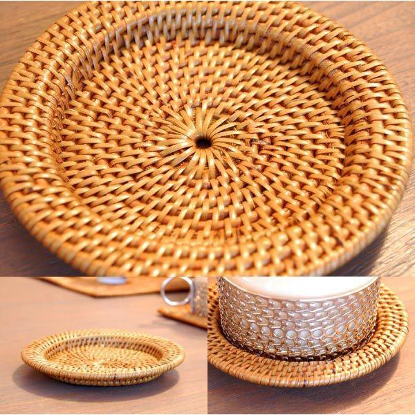 アジアン雑貨アタ製バンク型コースター ラウンドタイプ アジア工房 2512 | ブランド登録なし | 02