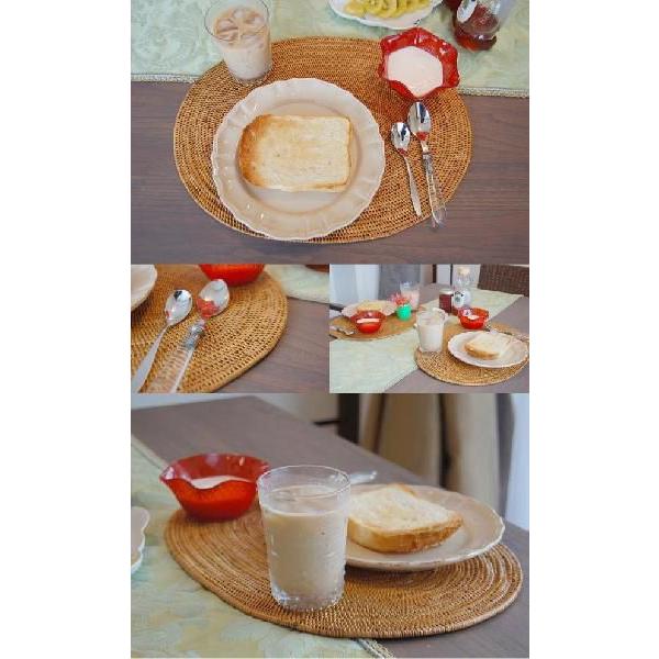 ランチョンマット ランチマット おしゃれ アジアン モダン エスニック ナチュラル アタ製 編み オーバル アジア工房 2605 | ブランド登録なし | 03