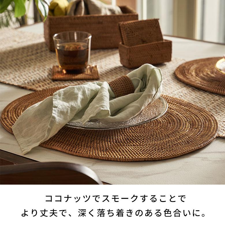 ランチョンマット ランチマット おしゃれ アジアン モダン エスニック ナチュラル アタ製 編み オーバル アジア工房 2605 | ブランド登録なし | 04