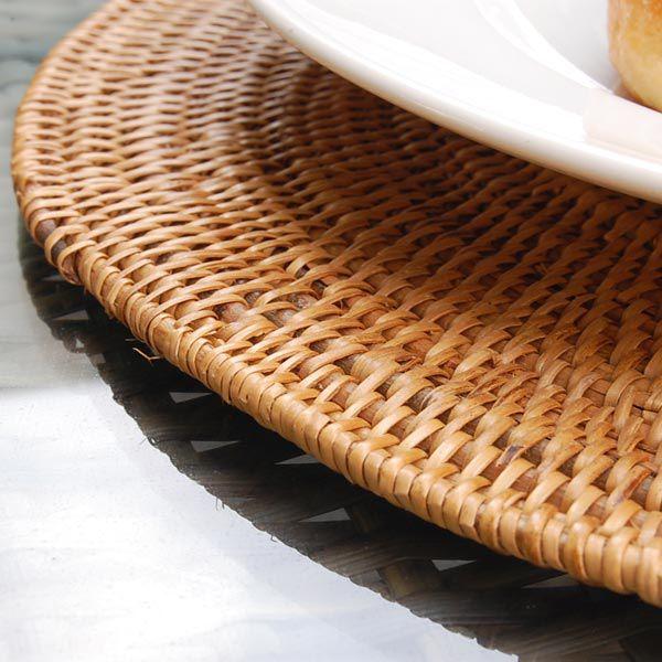 ランチョンマット プレースマット おしゃれ アジアン モダン エスニック ナチュラル アタ製 編み ラウンド 丸 アジア工房 2608 | ブランド登録なし | 03