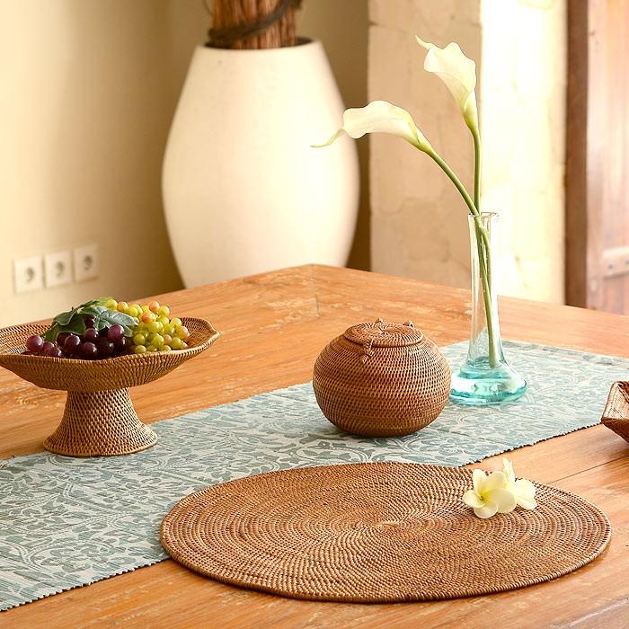 ランチョンマット テーブルウェア おしゃれ アジアン モダン ナチュラル アタ製 編み ラウンド 丸 アジアン雑貨 アジア工房 2610 | ブランド登録なし | 02