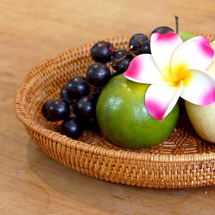 アタで編まれた円形トレイ型バスケット アジア工房 2703 | ブランド登録なし | 02