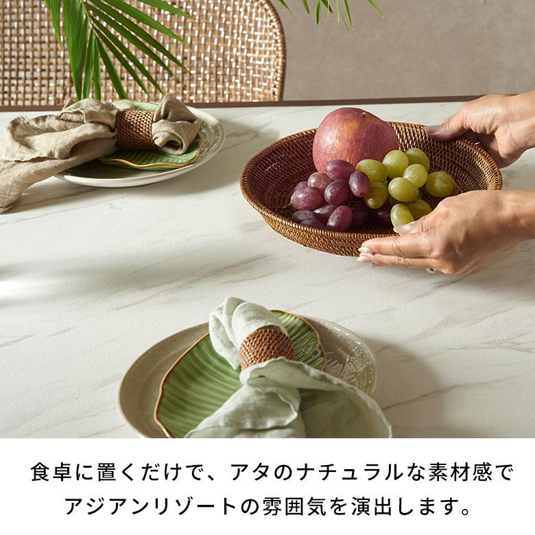 アタで編まれた円形トレイ型バスケット アジア工房 2703 | ブランド登録なし | 04