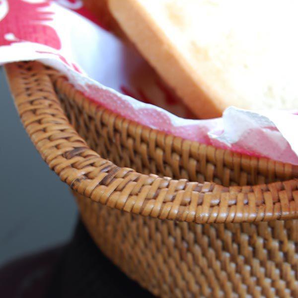 小物入れ おしゃれ 小物収納 化粧品 収納 小物ケース 円形 持ち手つき ナチュラル アジアン モダン アタ 雑貨 アジア工房 2709 | ブランド登録なし | 02