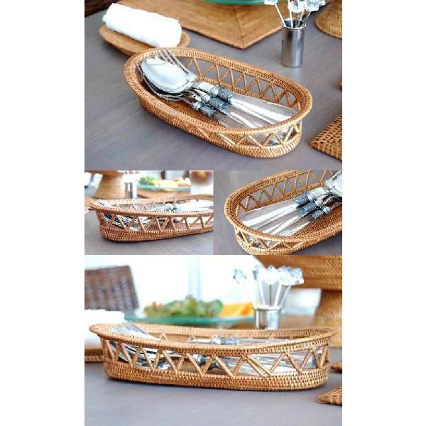 小物トレイ 小物入れ トレー 収納 かご バスケット 洗面所 化粧品 カトラリーケース 箸立て アジアン バリ 雑貨 アタ アジア工房 2714 | ブランド登録なし | 03