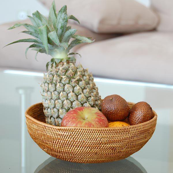 収納バスケット かご フルーツバスケット 小物入れ ボウル かご 収納 おしゃれ アジアン バリ 雑貨 アタ アジア工房 2724 | ブランド登録なし